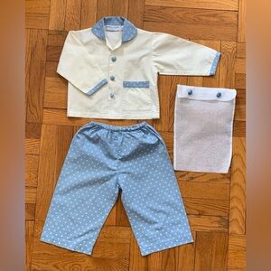 Powell Craft England Polka Dots Pajama Set in Dust Bag